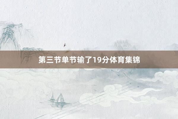 第三节单节输了19分体育集锦