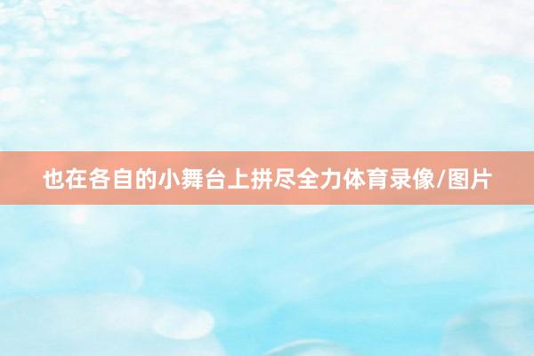 也在各自的小舞台上拼尽全力体育录像/图片