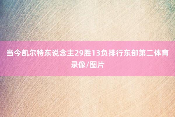 当今凯尔特东说念主29胜13负排行东部第二体育录像/图片