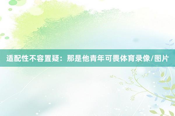 适配性不容置疑：那是他青年可畏体育录像/图片