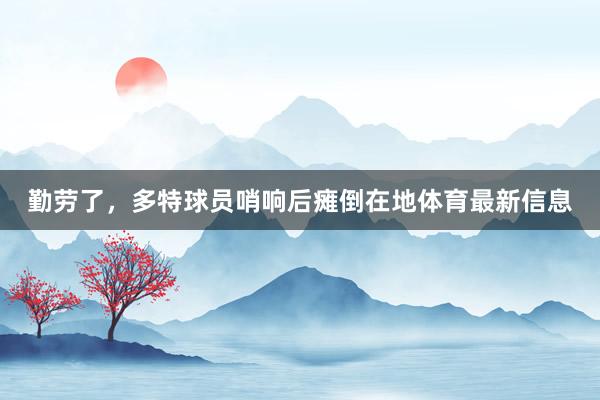 勤劳了，多特球员哨响后瘫倒在地体育最新信息