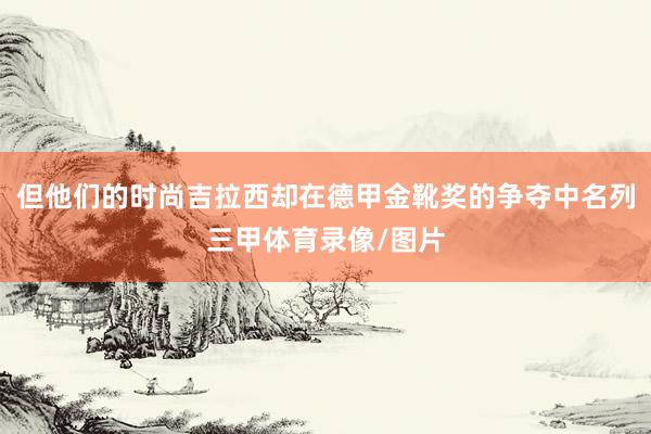 但他们的时尚吉拉西却在德甲金靴奖的争夺中名列三甲体育录像/图片