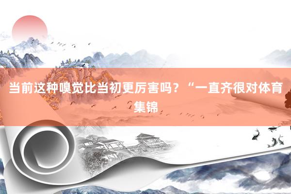 当前这种嗅觉比当初更厉害吗？“一直齐很对体育集锦