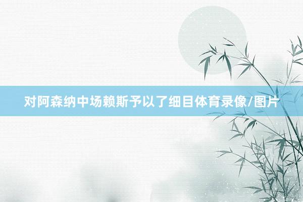 对阿森纳中场赖斯予以了细目体育录像/图片