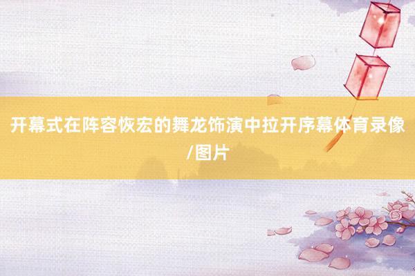 开幕式在阵容恢宏的舞龙饰演中拉开序幕体育录像/图片