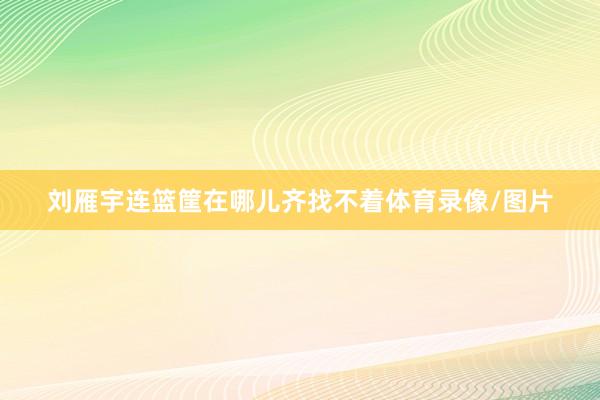 刘雁宇连篮筐在哪儿齐找不着体育录像/图片