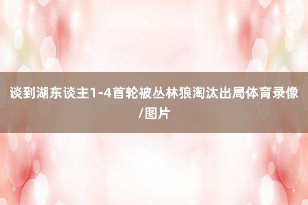 谈到湖东谈主1-4首轮被丛林狼淘汰出局体育录像/图片