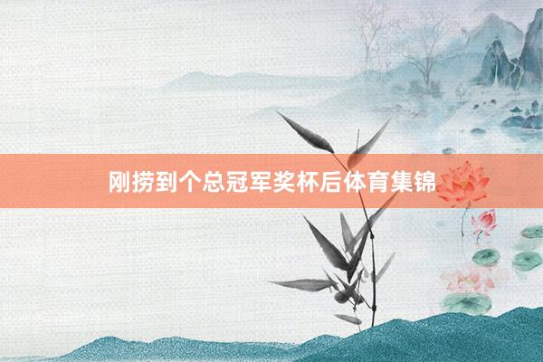 刚捞到个总冠军奖杯后体育集锦