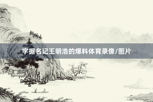 字据名记王明浩的爆料体育录像/图片