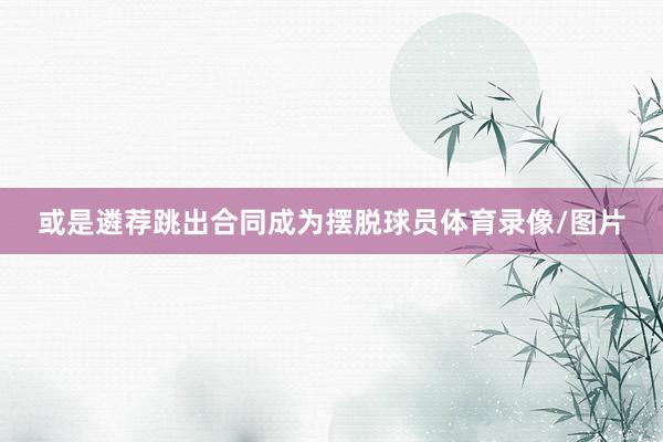 或是遴荐跳出合同成为摆脱球员体育录像/图片