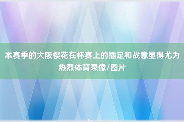 本赛季的大阪樱花在杯赛上的插足和战意显得尤为热烈体育录像/图片