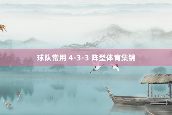 球队常用 4-3-3 阵型体育集锦