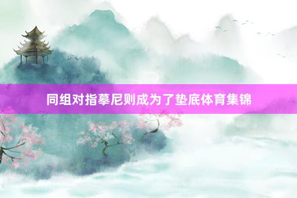 同组对指摹尼则成为了垫底体育集锦