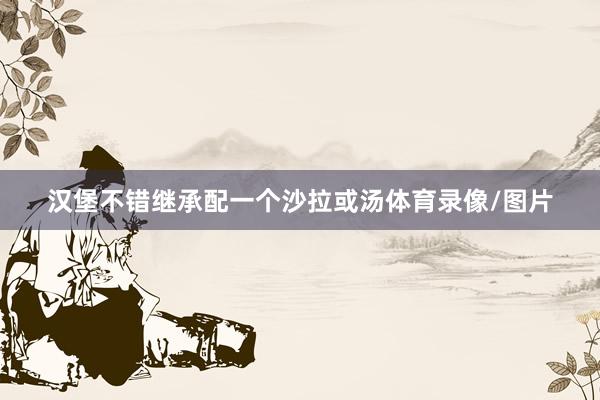 汉堡不错继承配一个沙拉或汤体育录像/图片