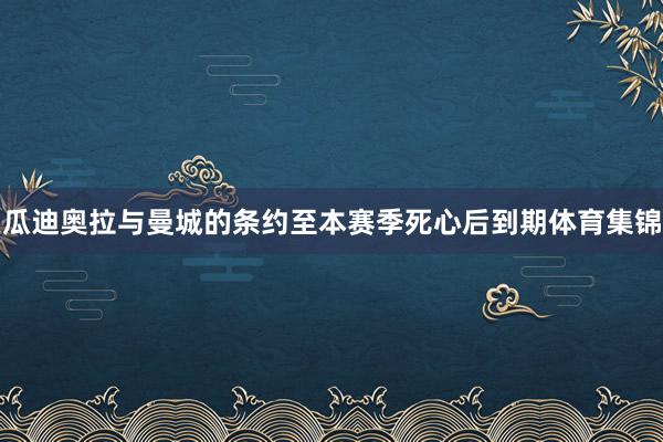 瓜迪奥拉与曼城的条约至本赛季死心后到期体育集锦