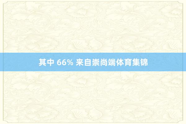 其中 66% 来自崇尚端体育集锦