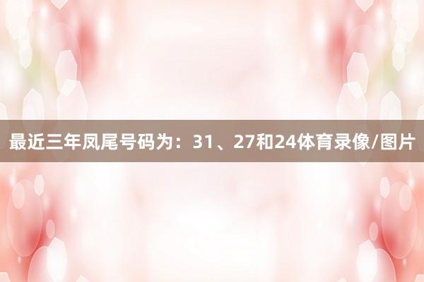 最近三年凤尾号码为:31、27和24体育录像/图片