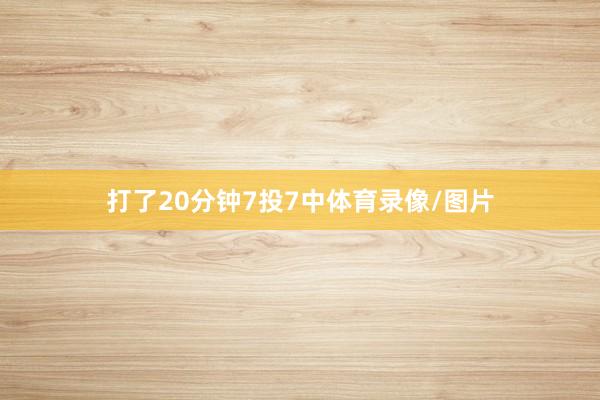 打了20分钟7投7中体育录像/图片