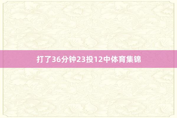 打了36分钟23投12中体育集锦