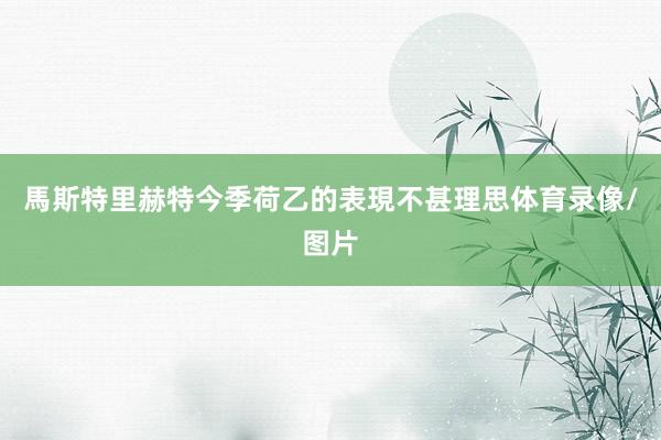 馬斯特里赫特今季荷乙的表現不甚理思体育录像/图片