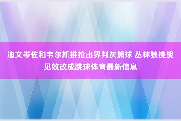 迪文岑佐和韦尔斯拼抢出界判灰熊球 丛林狼挑战见效改成跳球体育最新信息