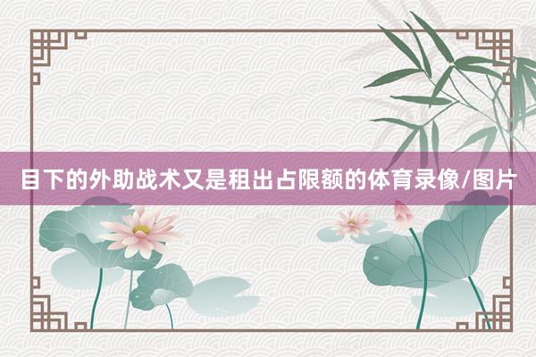 目下的外助战术又是租出占限额的体育录像/图片