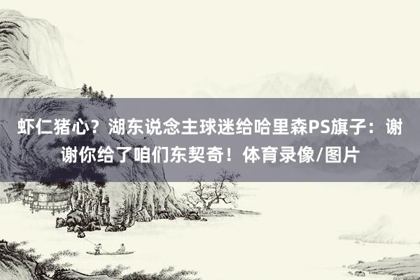 虾仁猪心？湖东说念主球迷给哈里森PS旗子：谢谢你给了咱们东契奇！体育录像/图片