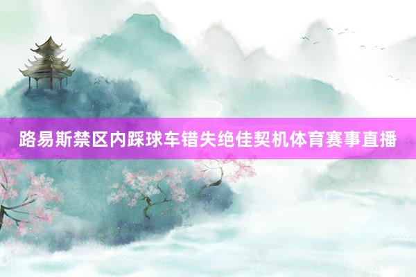 路易斯禁区内踩球车错失绝佳契机体育赛事直播