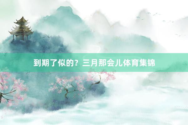 到期了似的？三月那会儿体育集锦