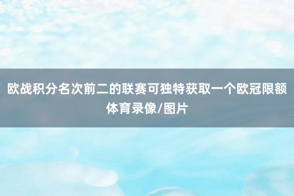 欧战积分名次前二的联赛可独特获取一个欧冠限额体育录像/图片
