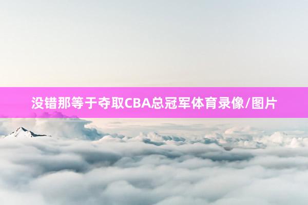 没错那等于夺取CBA总冠军体育录像/图片
