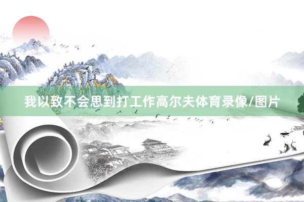 我以致不会思到打工作高尔夫体育录像/图片