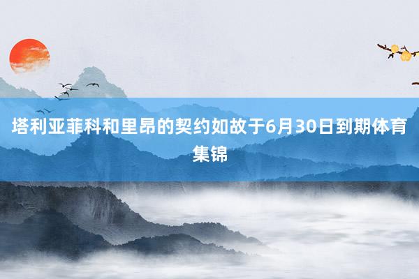 塔利亚菲科和里昂的契约如故于6月30日到期体育集锦