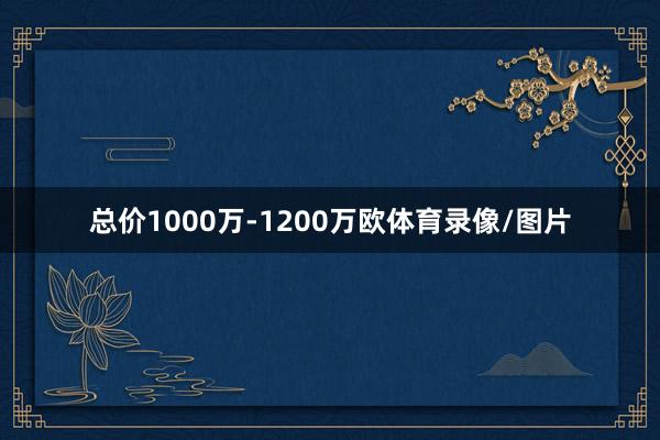 总价1000万-1200万欧体育录像/图片