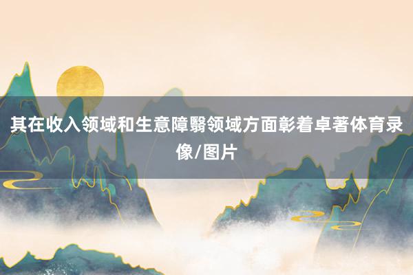 其在收入领域和生意障翳领域方面彰着卓著体育录像/图片