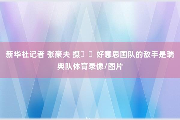 新华社记者 张豪夫 摄 好意思国队的敌手是瑞典队体育录像/图片