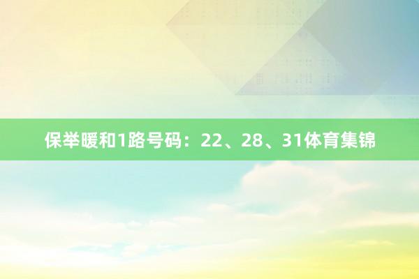 保举暖和1路号码:22、28、31体育集锦