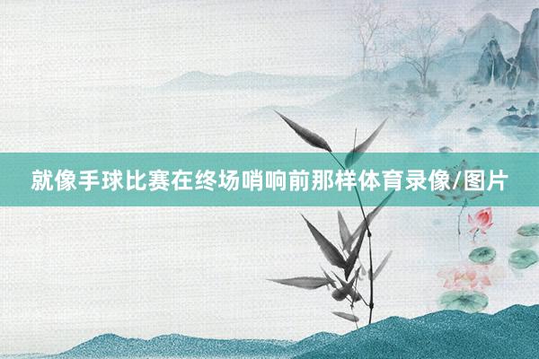 就像手球比赛在终场哨响前那样体育录像/图片