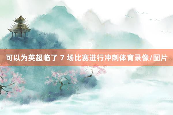 可以为英超临了 7 场比赛进行冲刺体育录像/图片