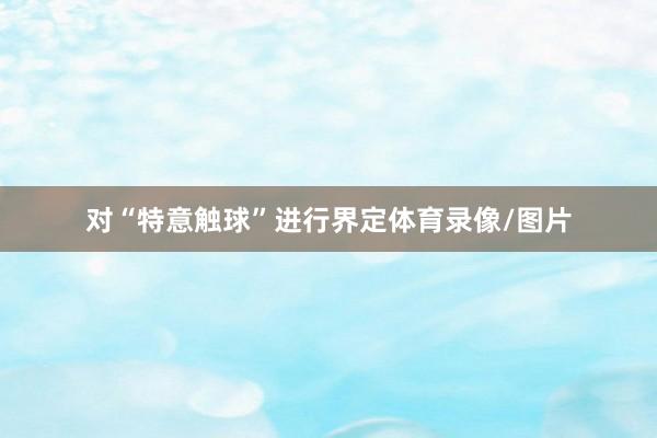 对“特意触球”进行界定体育录像/图片