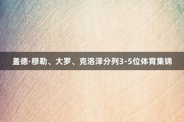 盖德·穆勒、大罗、克洛泽分列3-5位体育集锦