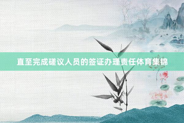 直至完成磋议人员的签证办理责任体育集锦